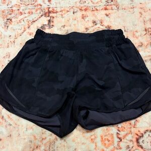Women's Lululemon Black Camouflage Shorts